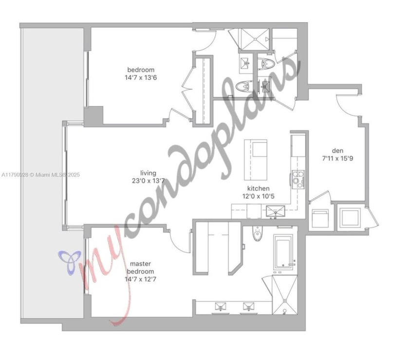 Large 2-bedroom+ Den, 2.5-bath condo in the heart of Brickell - Beach Condo for sale in Miami, Florida on Beachhouse.com
