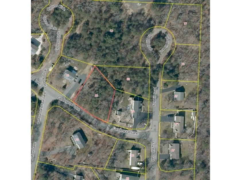 Located at 22 Candlewood Ln, Mashpee, this vacant lot spans - Beach Lot for sale in Mashpee, Massachusetts on Beachhouse.com