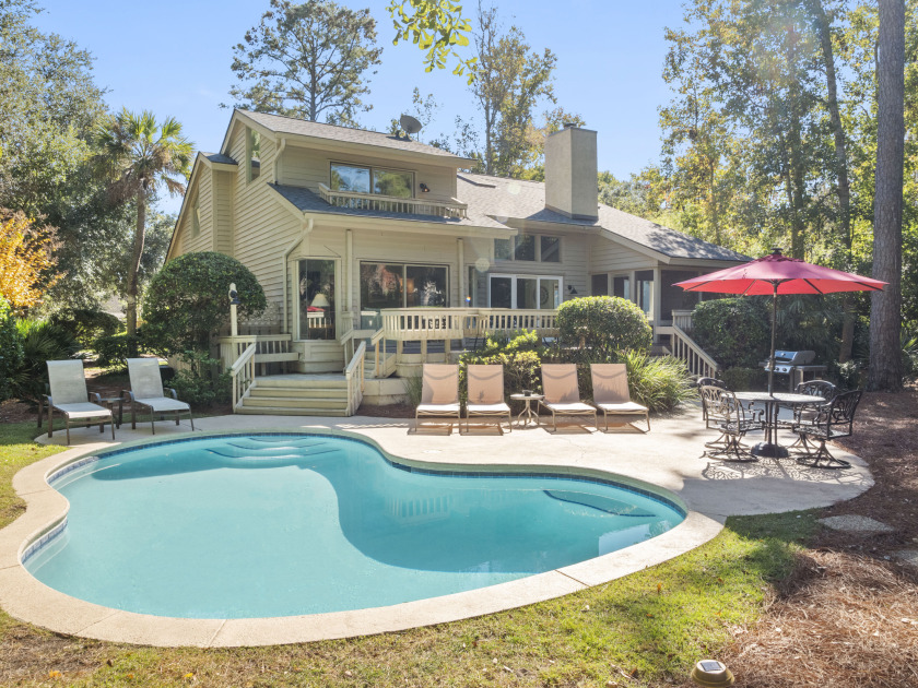 Walk to Beach & Golf, Private Heatable Pool, on Lagoon with - Beach Vacation Rentals in Hilton Head Island, South Carolina on Beachhouse.com