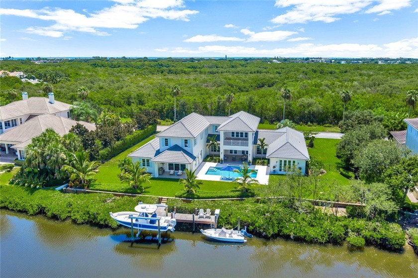 Positioned in the estate section of The Estuary, this 2023 5BR 5 - Beach Home for sale in Vero Beach, Florida on Beachhouse.com