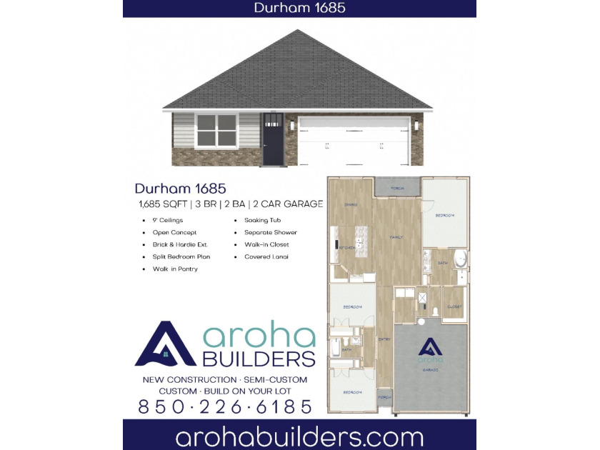This TO-BE-BUILT 3 bedroom, 2 bathroom home offers 1,685 square - Beach Home for sale in Fort Walton Beach, Florida on Beachhouse.com