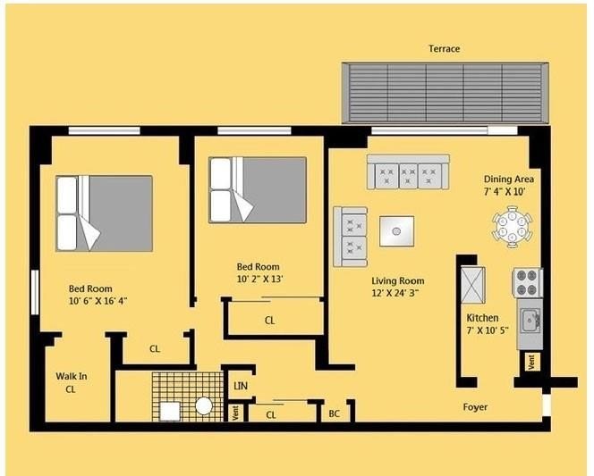 Beautiful 2bdr/1bth with balcony, co-op in Trump Village Sec 4 - Beach Other for sale in Brooklyn, New York on Beachhouse.com