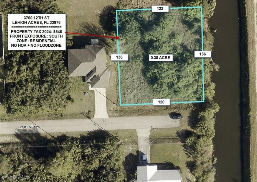 AWESOME OVERSIZED CANAL LOT FOR SALE!!! Great lot to build your - Beach Lot for sale in Lehigh Acres, Florida on Beachhouse.com