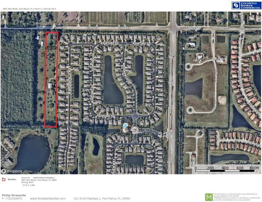 Five Acre Future Residential Tract, RS-3 Zoning, will support - Beach Acreage for sale in Vero Beach, Florida on Beachhouse.com