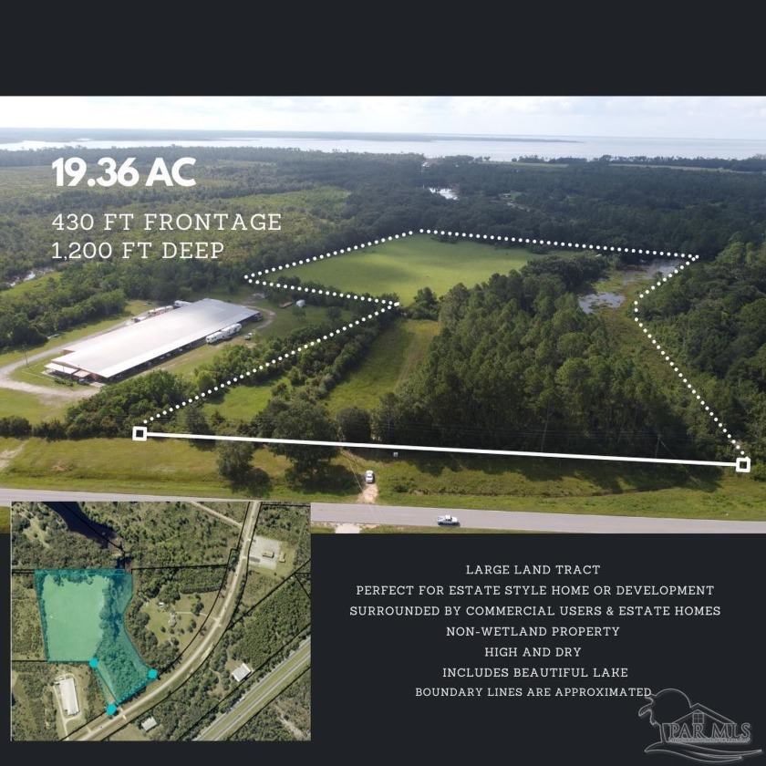 Development Opportunity -Large land tract currently Zoned AG-RR - Beach Commercial for sale in Milton, Florida on Beachhouse.com