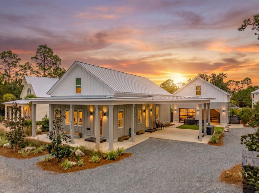 Discover modern coastal living in this 2023 built Summer Camp - Beach Home for sale in Sopchoppy, Florida on Beachhouse.com