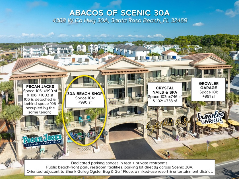 POTENTIAL IMMEDIATE OCCUPANCY! Prime commercial retail - Beach Condo for sale in Santa Rosa Beach, Florida on Beachhouse.com