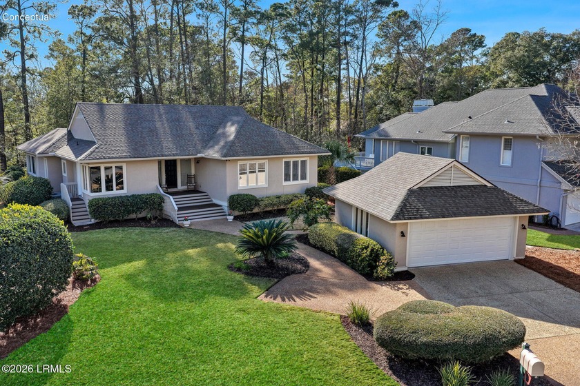 Light-filled and beautifully updated, this 3-bedroom, 2-bath - Beach Home for sale in Hilton Head Island, South Carolina on Beachhouse.com