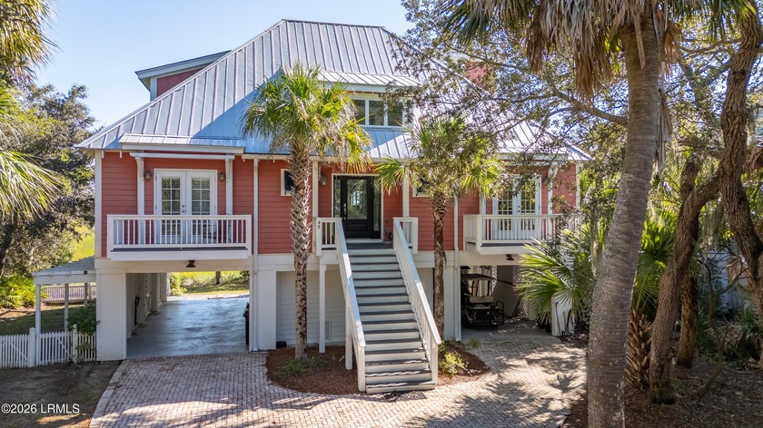 Enjoy panoramic views of the Atlantic Ocean and Johnson Creek - Beach Home for sale in Saint Helena Island, South Carolina on Beachhouse.com