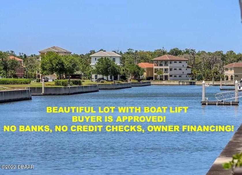 BOAT LIFT INCLUDED. $60,000 Down, 5% Interest Only, Monthly $833 - Beach Lot for sale in Palm Coast, Florida on Beachhouse.com