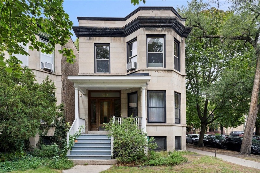 Gorgeous Greystone two-flat on an extra wide sunny corner lot in - Beach Home for sale in Chicago, Illinois on Beachhouse.com