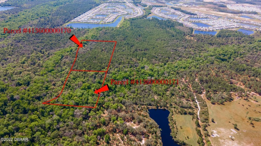 Two parcels totaling 10.5 acres.  Must be sold together with - Beach Lot for sale in Ormond Beach, Florida on Beachhouse.com