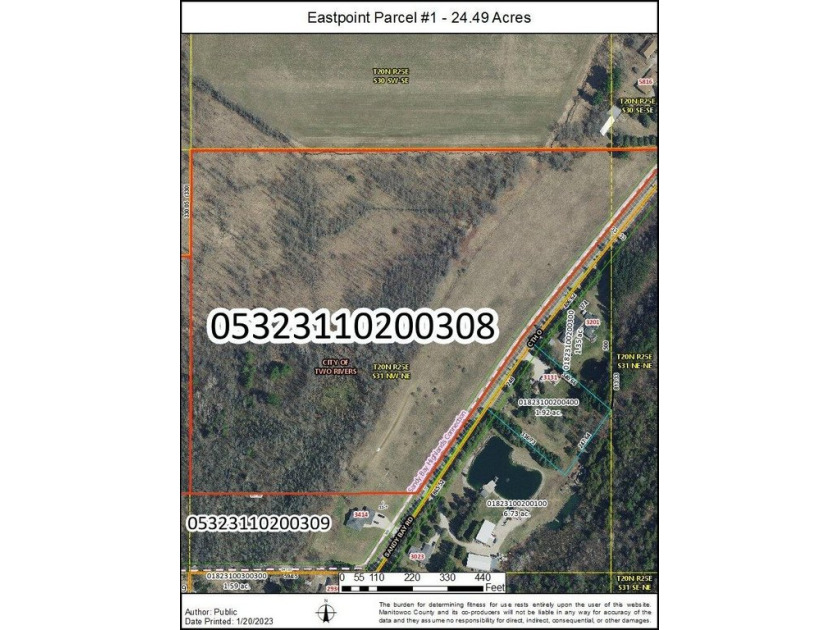 Developable 67.38 acres on 6 total parcels of land near Point - Beach Acreage for sale in Two Rivers, Wisconsin on Beachhouse.com