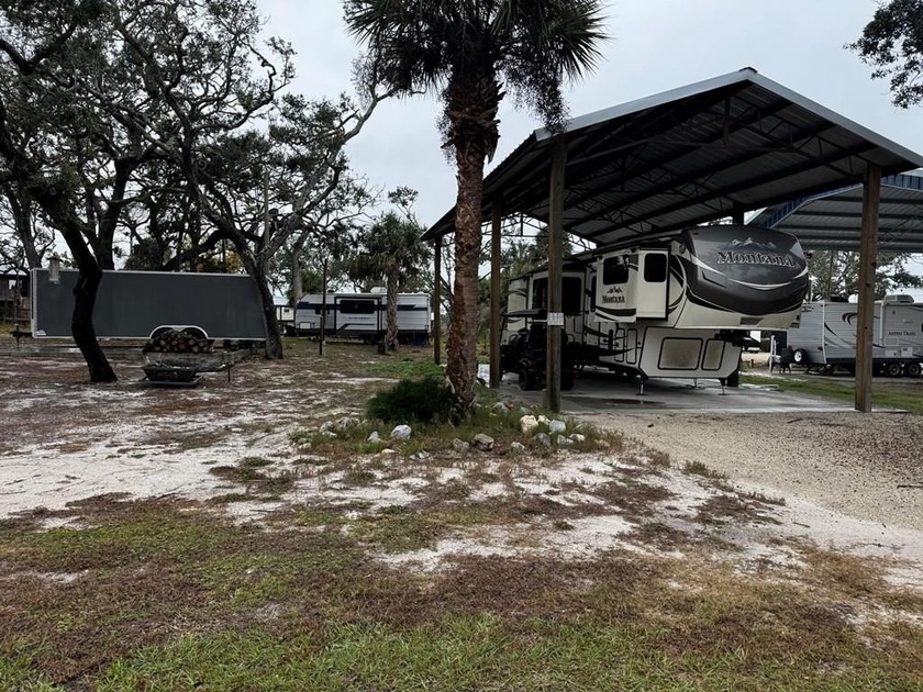 Corner Lot w/Pole Barn, Concrete slabs & a 40' 2015 Model - Beach Lot for sale in Horseshoe Beach, Florida on Beachhouse.com