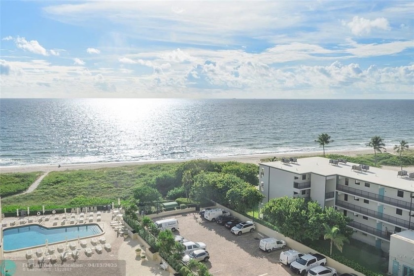 Gorgeous ocean view over the heated oceanfront pool and of the - Beach Condo for sale in Pompano Beach, Florida on Beachhouse.com