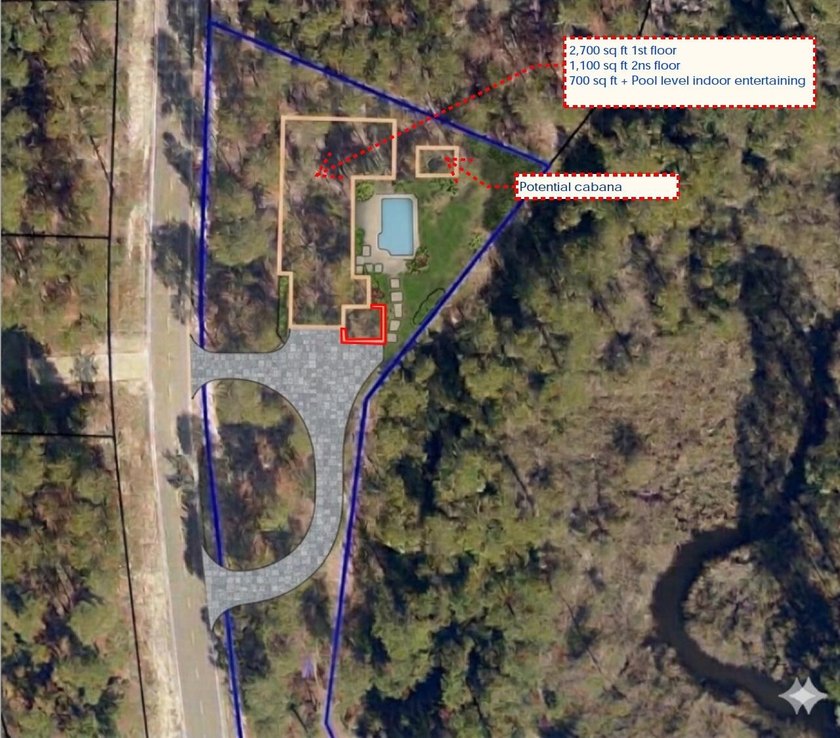 Large homesite (.610 acres) offers water views at rear of - Beach Lot for sale in Panama City Beach, Florida on Beachhouse.com