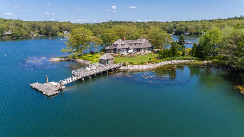 Set on its own private peninsula surrounded by 850 feet of water - Beach Home for sale in Boothbay, Maine on Beachhouse.com