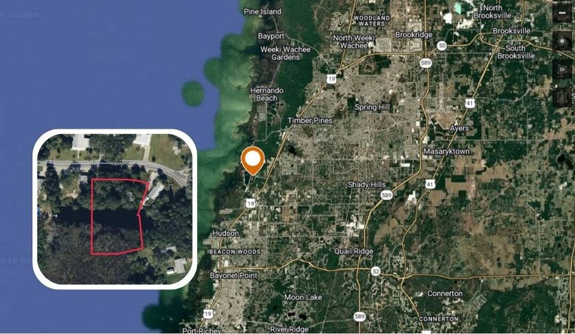 0.96 +- acre property in Aripeka/Hudson, Florida offering an - Beach Lot for sale in Hudson, Florida on Beachhouse.com