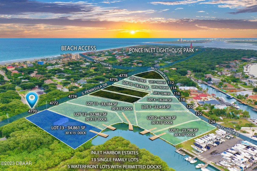 Do not miss this rare opportunity to purchase close to 1 acre of - Beach Home for sale in Ponce Inlet, Florida on Beachhouse.com