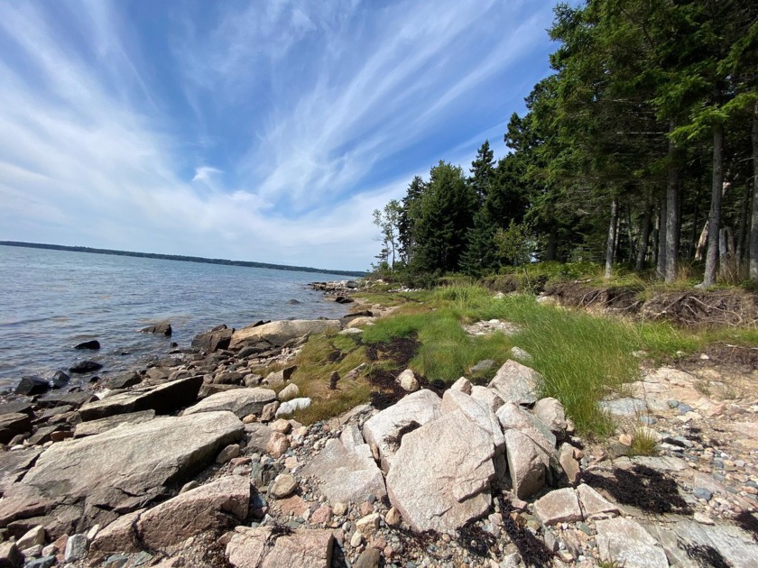 This deep waterfront lot has 190 ft +/- of pink granite - Beach Acreage for sale in Steuben, Maine on Beachhouse.com