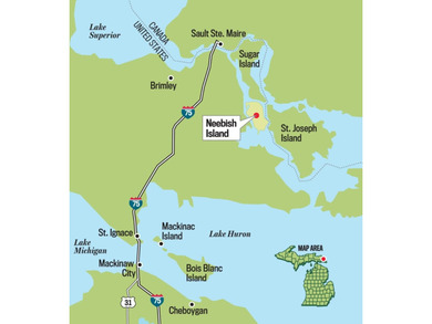 Beach Acreage For Sale in Neebish Island, Michigan