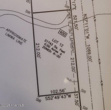Beach Lot For Sale in Sneads Ferry, North Carolina